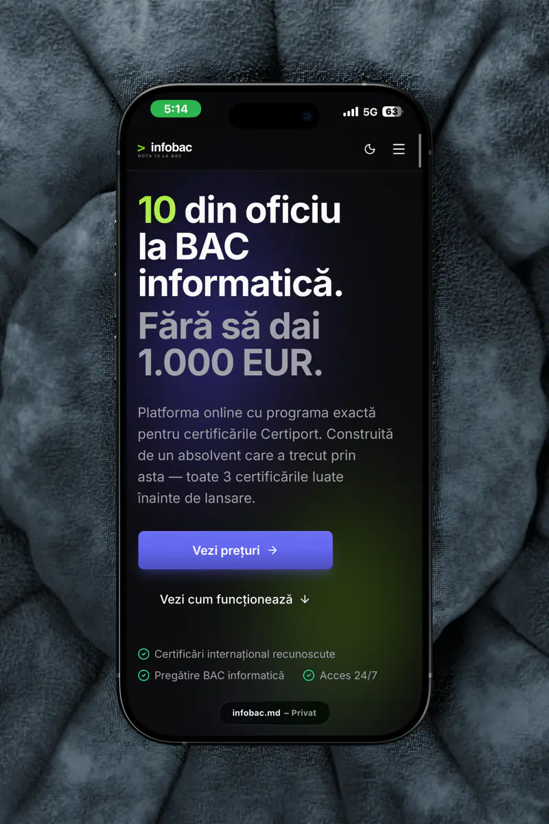 Infobac, Platformă, Cursuri